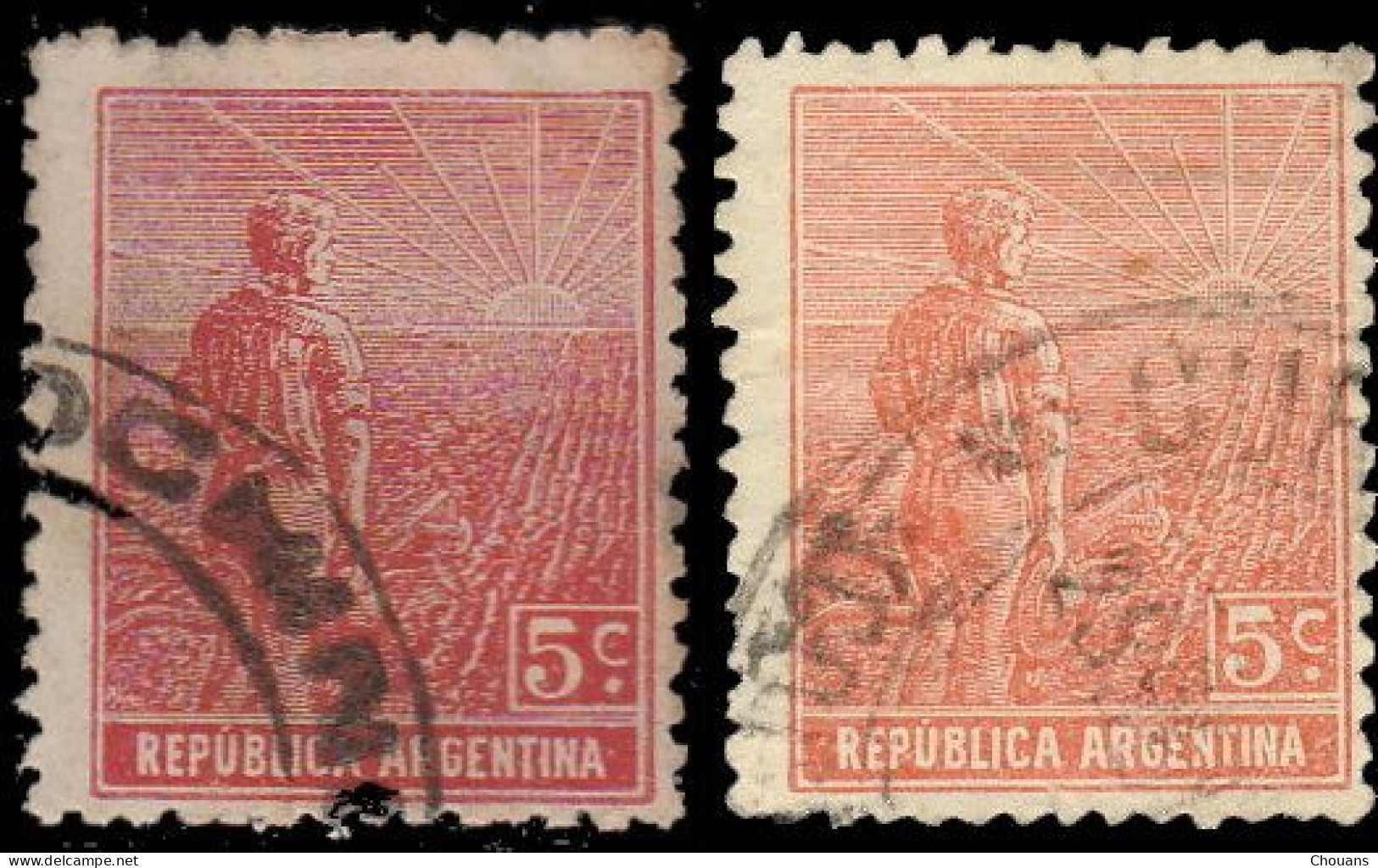 Argentine 1911. ~ YT 165 (par 2) - Paysan - Used Stamps