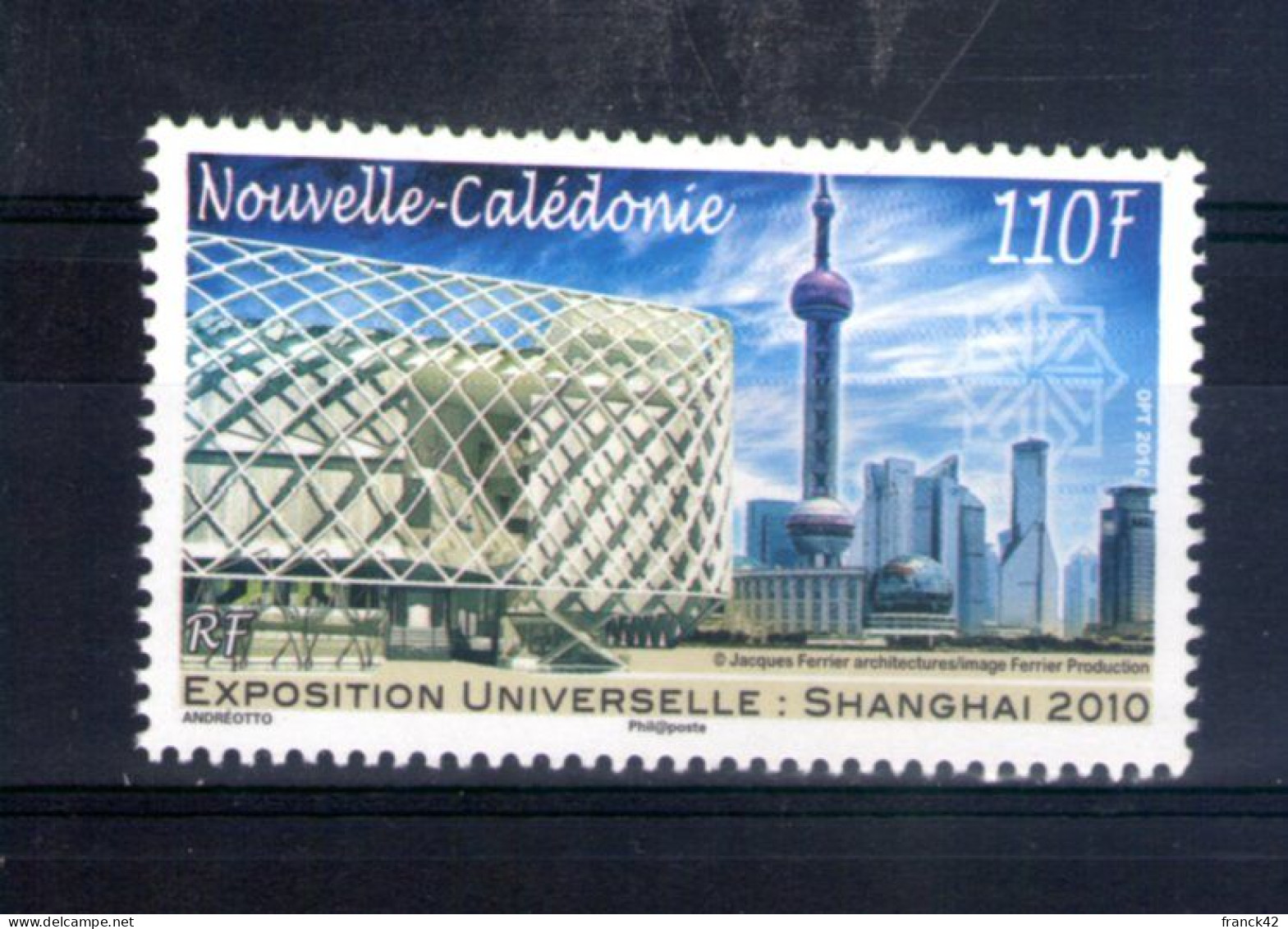 Nouvelle Calédonie. Exposition Universelle à Shanghai. 2010 - Unused Stamps