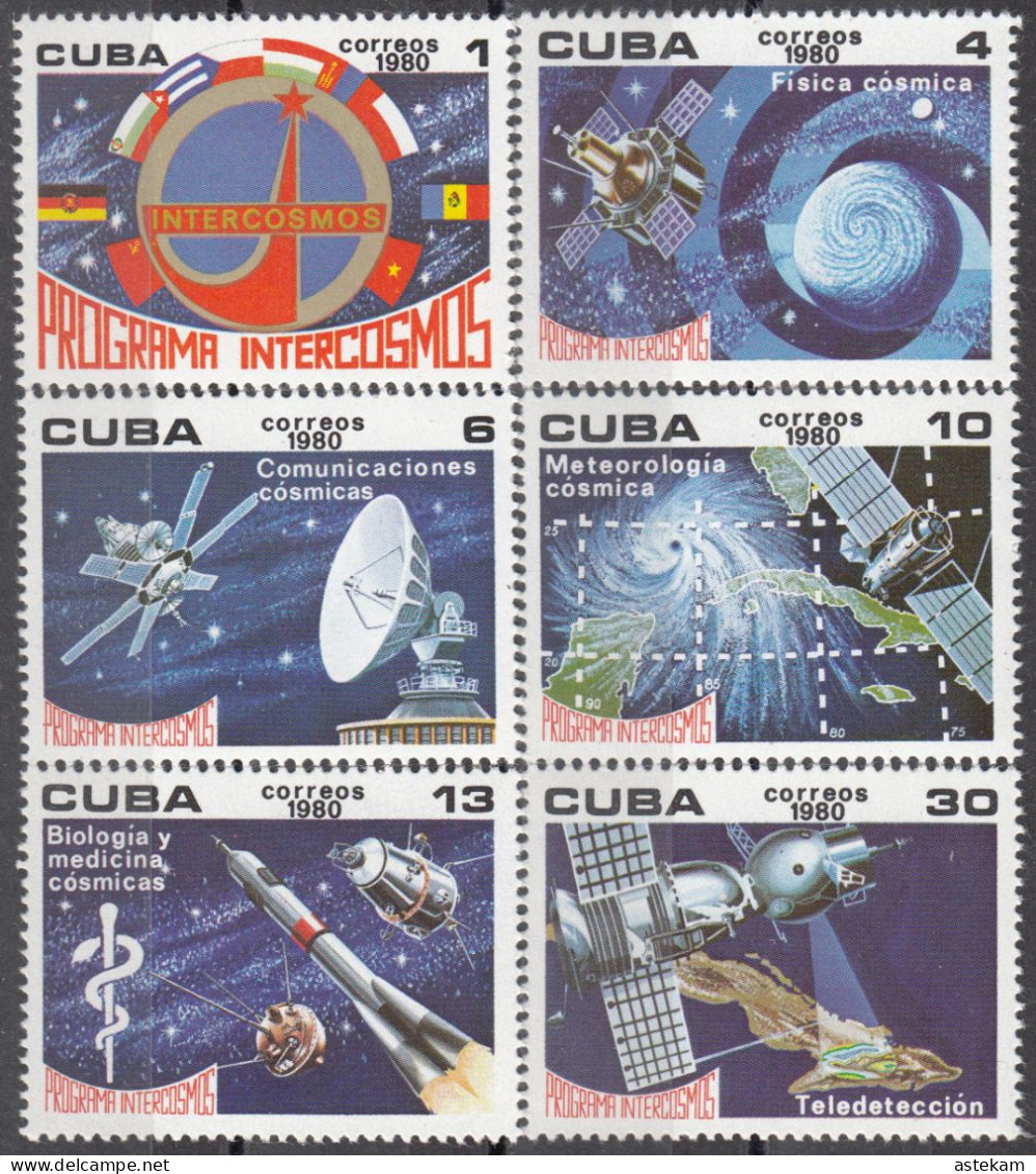 CUBA 1980, SPACE, COMPLETE MNH SERIES With GOOD QUALITY, *** - Nuevos