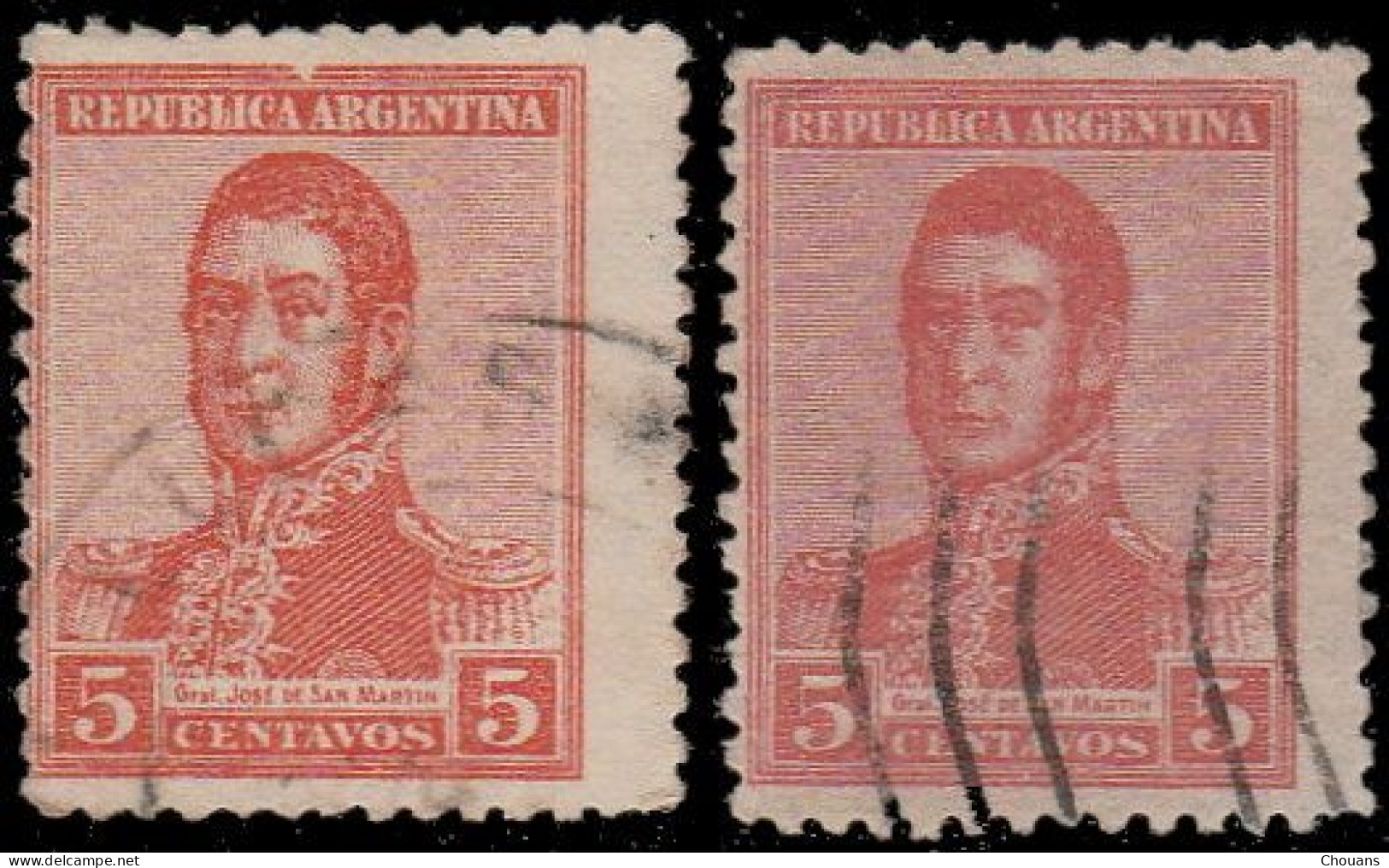 Argentine 1917. ~ YT 214/17 - José De San Martin  (4 V) - Used Stamps