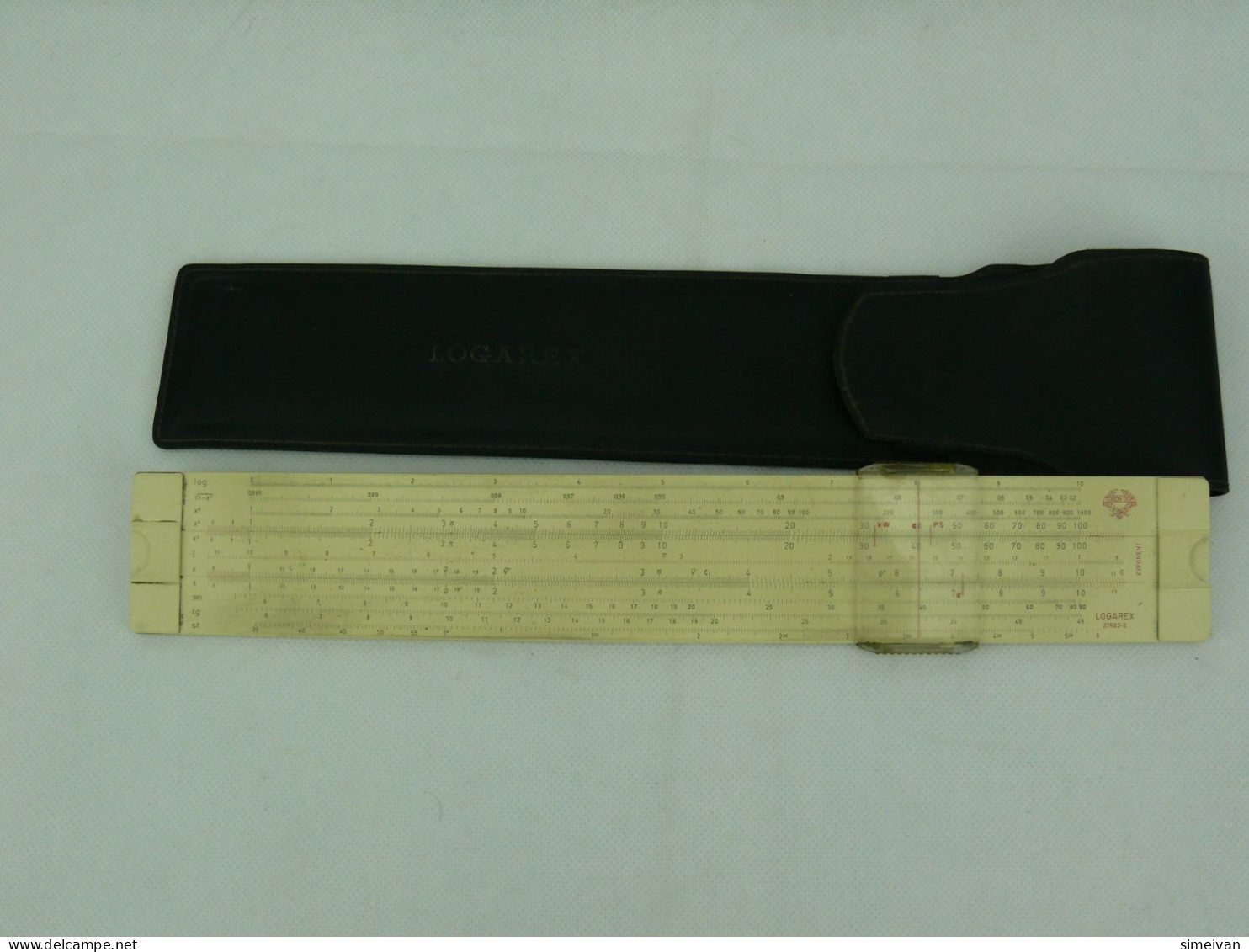 Vintage LOGAREX 27602-II Exponent Slide Rule TISON D'OR Czechoslovakia #2269 - Andere & Zonder Classificatie