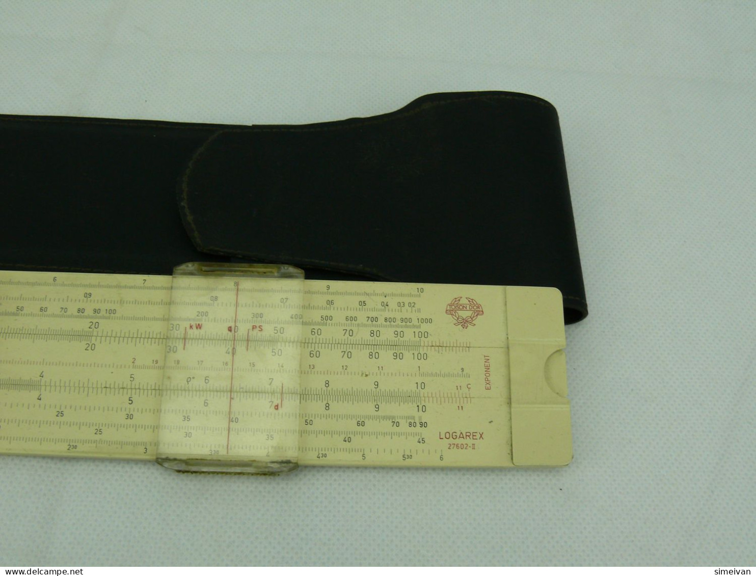 Vintage LOGAREX 27602-II Exponent Slide Rule TISON D'OR Czechoslovakia #2269 - Andere & Zonder Classificatie