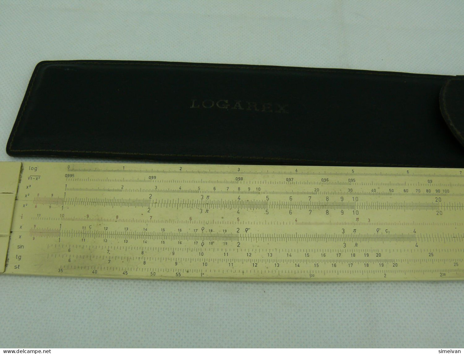 Vintage LOGAREX 27602-II Exponent Slide Rule TISON D'OR Czechoslovakia #2269 - Other & Unclassified