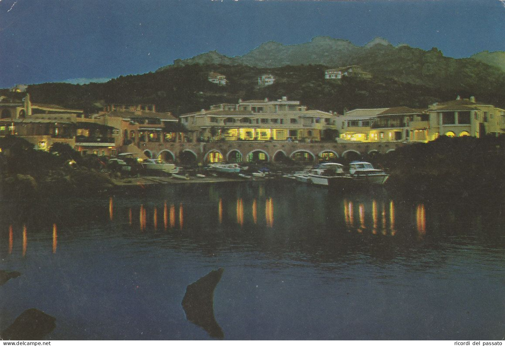 Cartolina Arzachena ( Olbia ) - Porto Cervo - Notturno - Nuoro