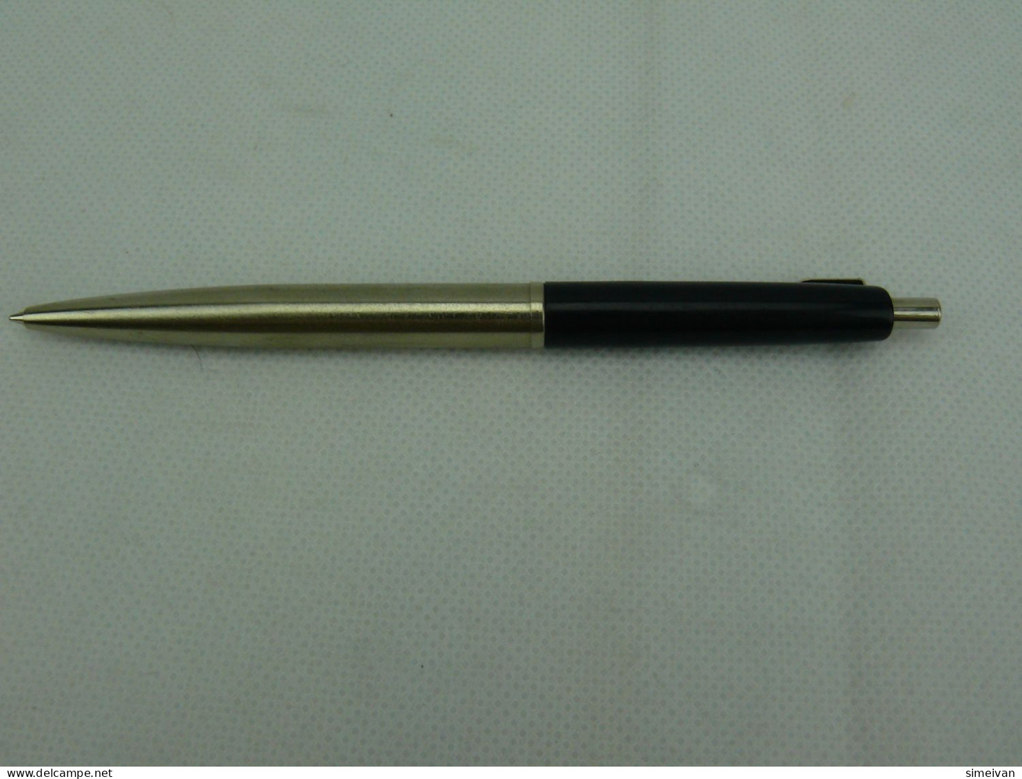 Vintage ICO Ballpoint Pen Hungary Purple Plastic And Brushed Metal #2270 - Pens