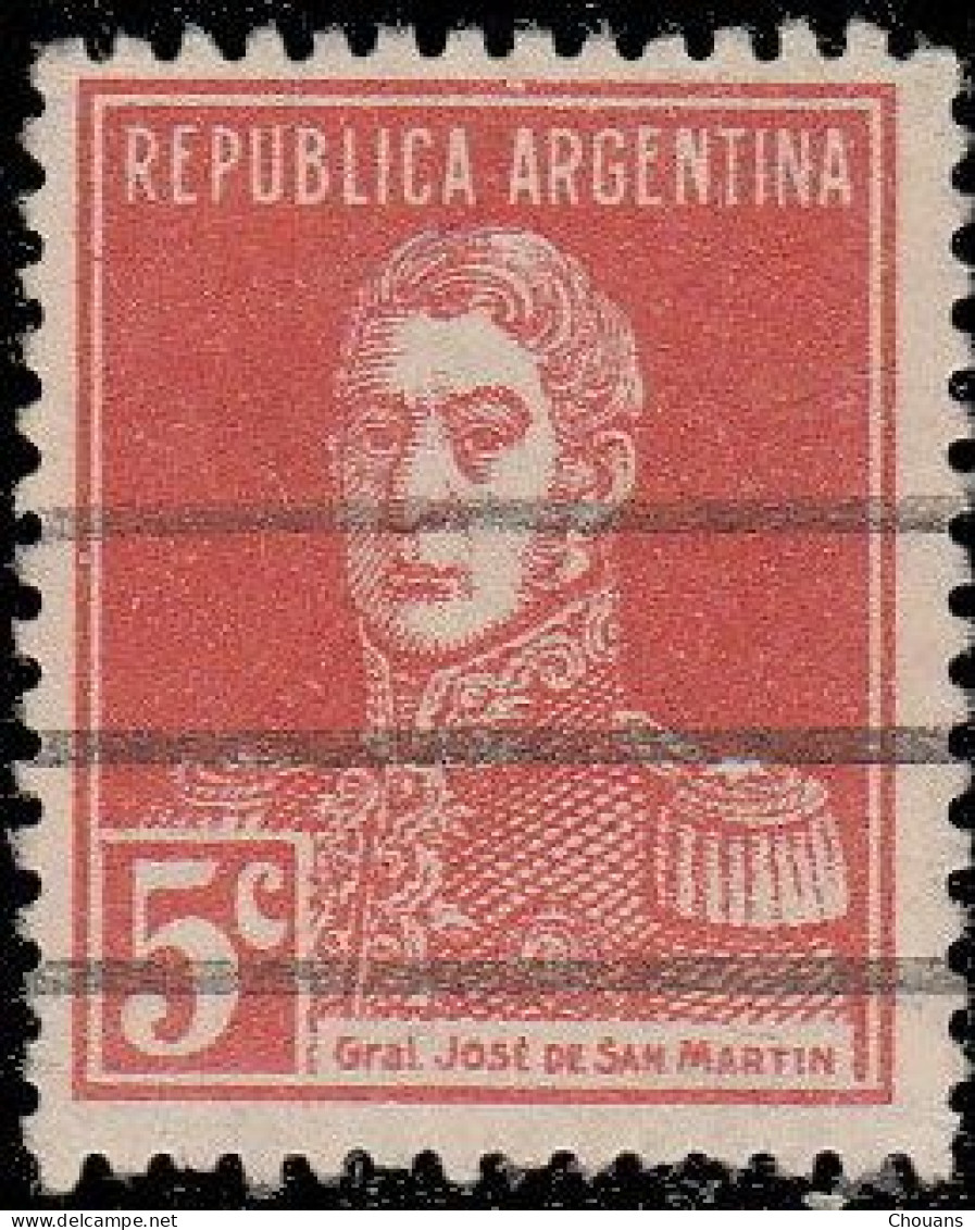 Argentine 1923. ~ YT 281/85 - San Martin - Usados