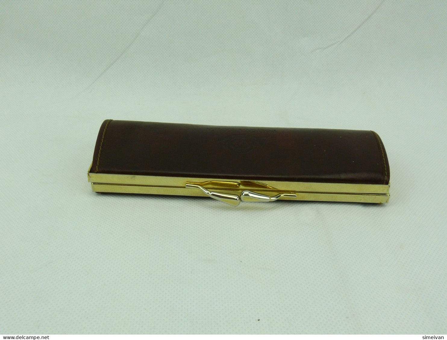 Vintage Eyeglasses Case Brown Leather "Postova Banka" #2272 - Glasses