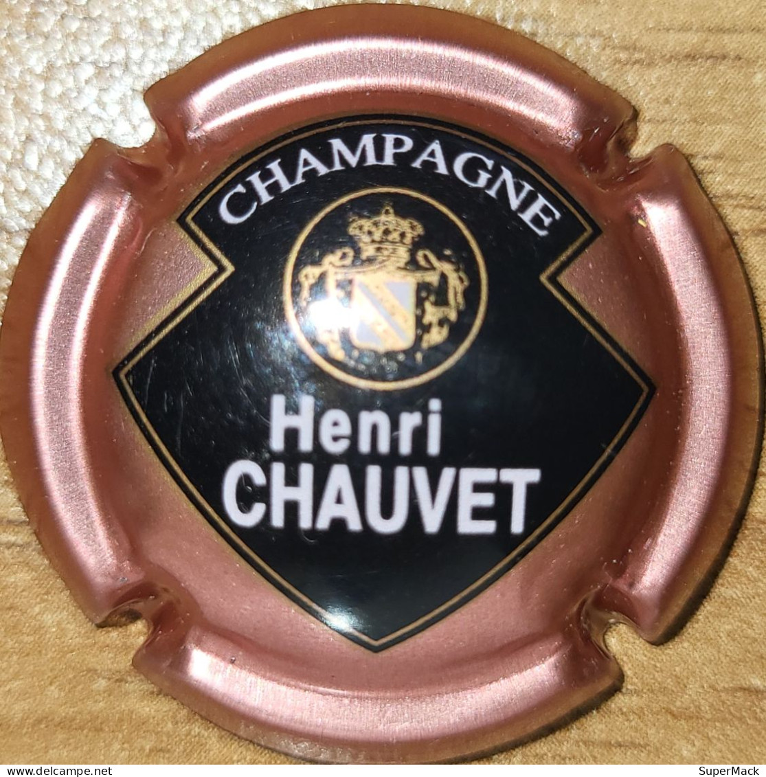 Capsule Champagne Henri CHAUVET Série Nom Horizontal, écusson, Cuivre & Noir Nr 10 - Chauvet H.