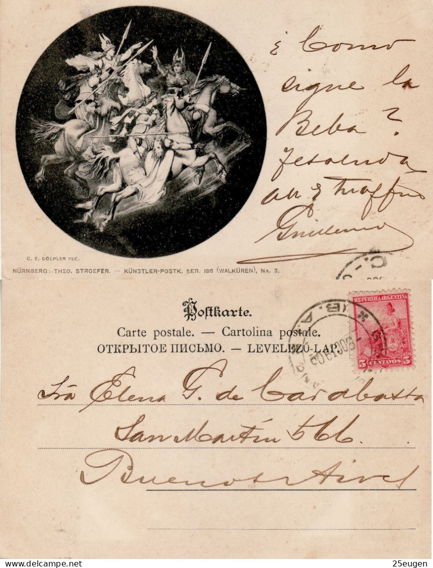 ARGENTINA 1903  POSTCARD SENT TO  BUENOS AIRES - Covers & Documents