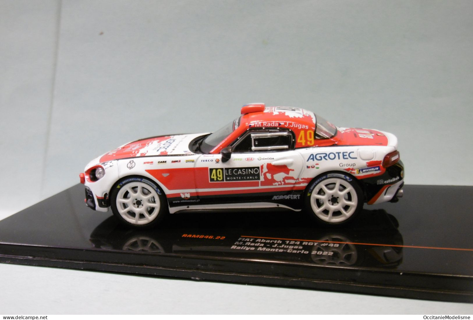 Ixo - FIAT ABARTH 124 RGT #49 Rallye Monte-Carlo 2022 Rada - Jugas Réf. RAM846 NBO Neuf 1/43 - Ixo