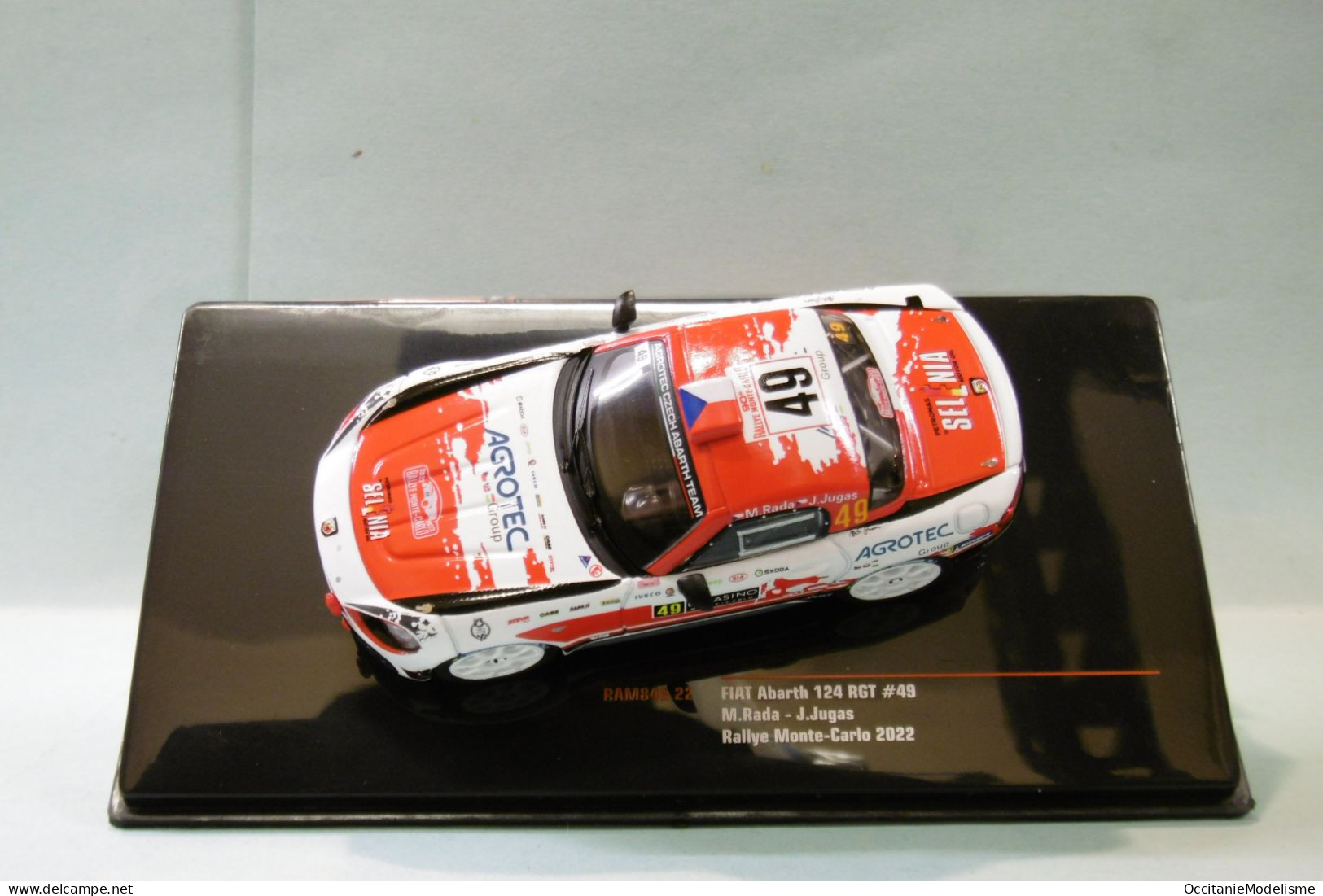 Ixo - FIAT ABARTH 124 RGT #49 Rallye Monte-Carlo 2022 Rada - Jugas Réf. RAM846 NBO Neuf 1/43 - Ixo