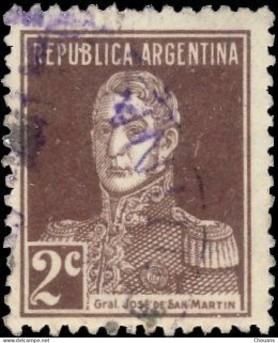 Argentine 1923. ~ YT 278 - 2 C .San Martin - Used Stamps
