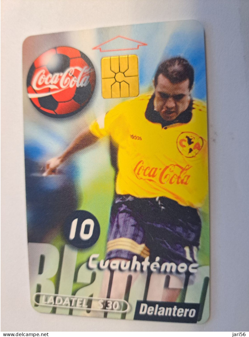 MEXICO CHIPCARD/ $ 30,- TELMEX/ / FOOTBAL/ COCA COLA / CUAUHTEMOC  /   , LADATEL    ** 16251** - Mexique