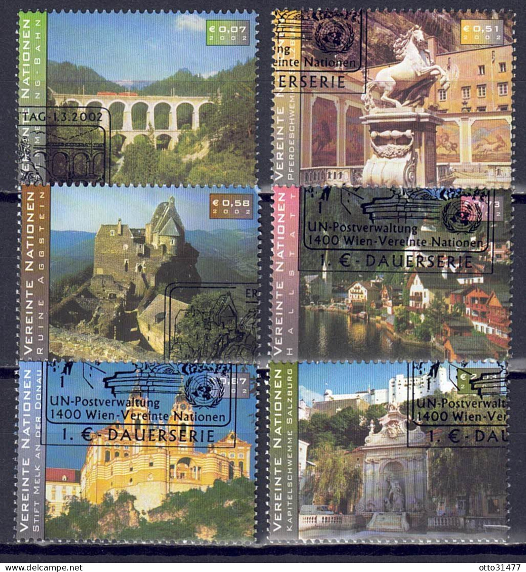 UNO Wien 2002 - UNESCO-Welterbe, Nr. 351 - 356, Gestempelt / Used - Used Stamps