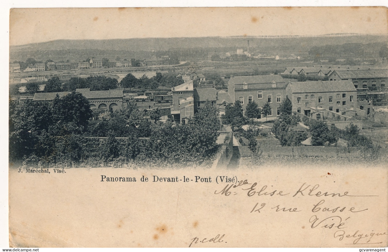 VISE  PANORAMA DE DEVANT LE PONT          ZIE SCANS - Visé