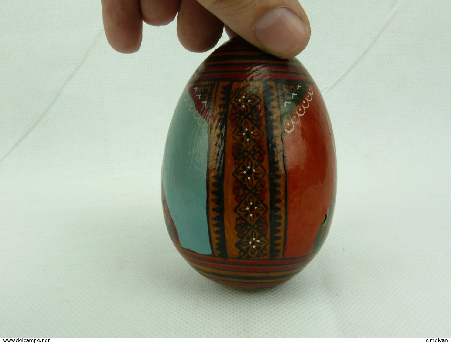 Beautiful Hand Painted Wooden Egg Ortodox Icon #2274 - Oeufs