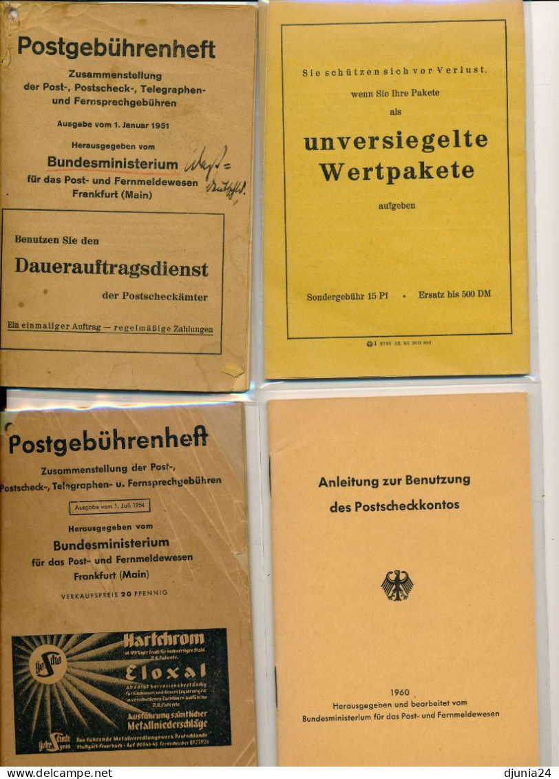 BF0403 / BRD - 81 Post-Gebührenhefte - Fast Komplette Ausgabe Aller BRD + 7 DDR / AU - Siehe Aufstellung - Tariffe Postali