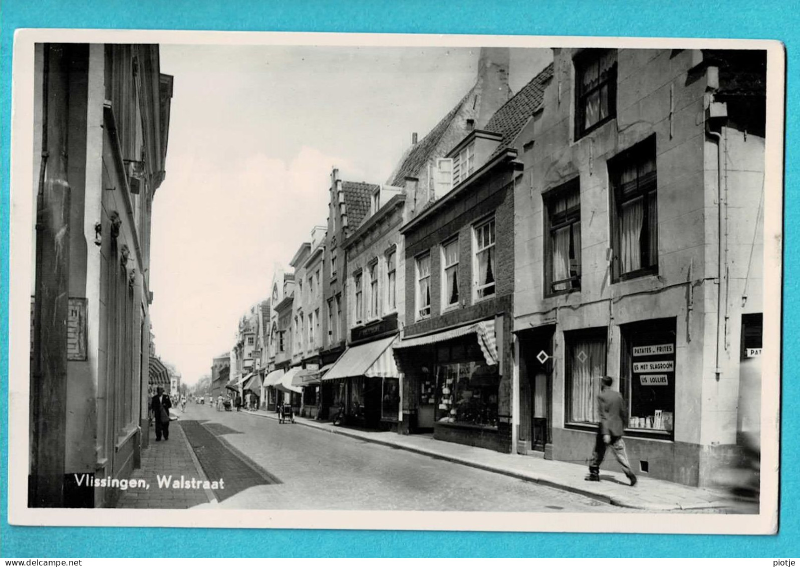 * Vlissingen (Zeeland - Nederland) * (nr 30 - E 654) Fotokaart, Carte Photo, Walstraat, Patates Frites, US Lollies, Old - Vlissingen