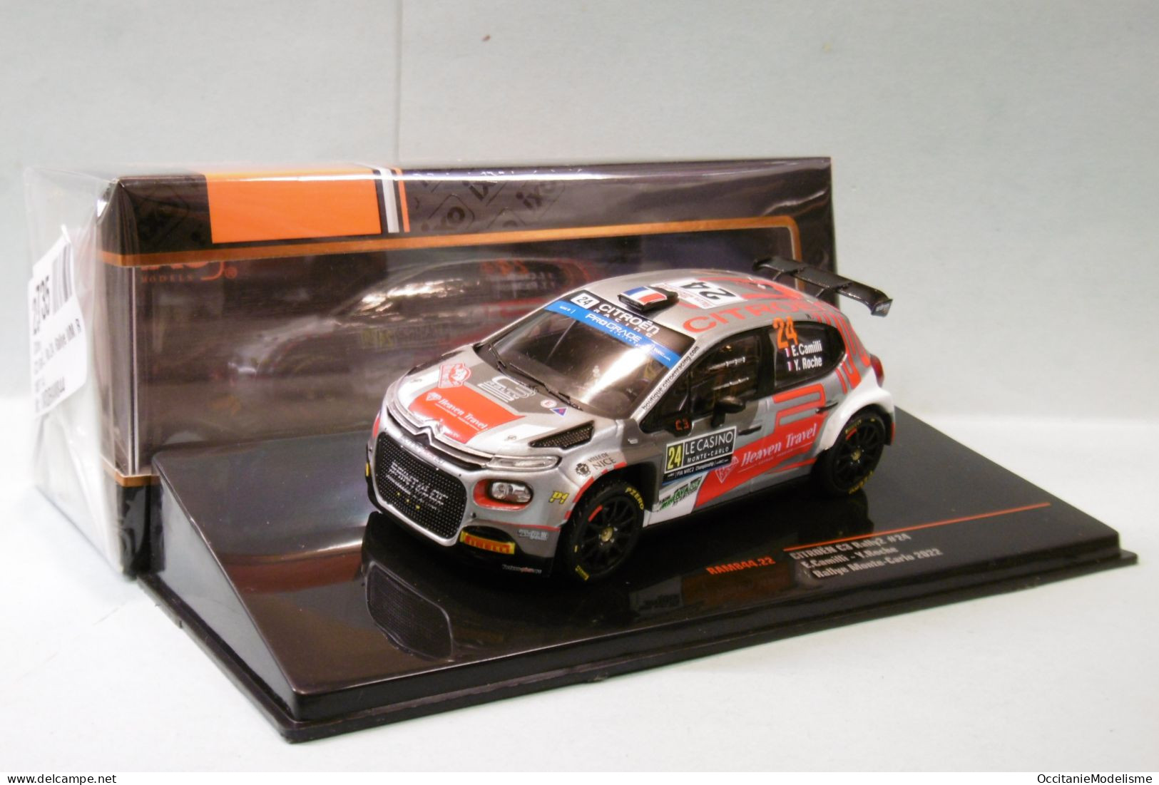 Ixo - CITROEN C3 RALLY2 #24 Rallye Monte-Carlo 2022 Camilli - Roche Réf. RAM844 NBO Neuf 1/43 - Ixo