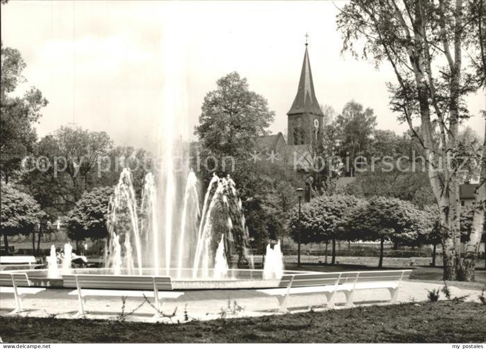 72347686 Marktredwitz Stadtpark Springbrunnen Kirche Marktredwitz - Marktredwitz