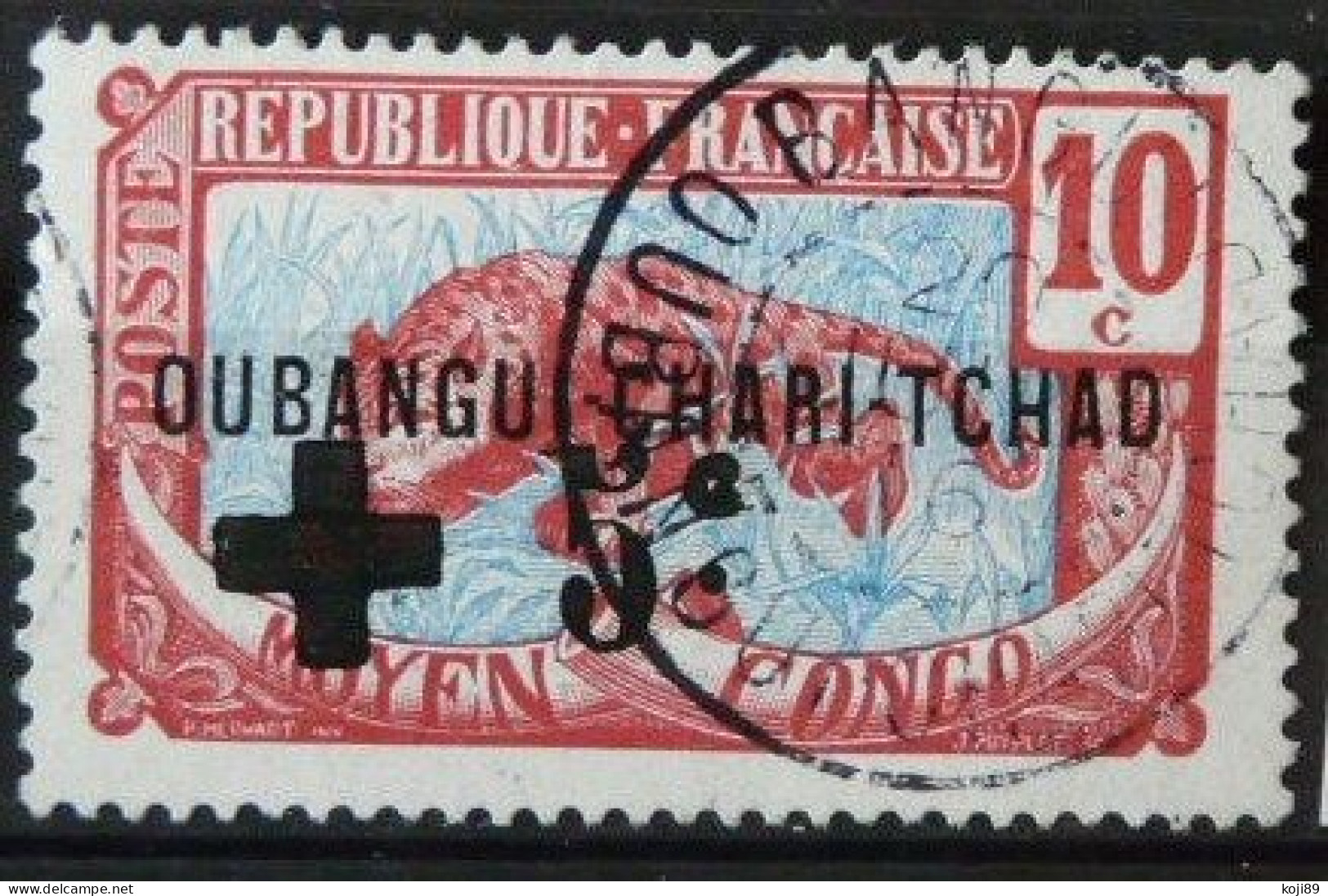 OUBANGUI CHARI -  N° 18 A -  Oblitéré  -  TTB  -  Variété - Andere & Zonder Classificatie