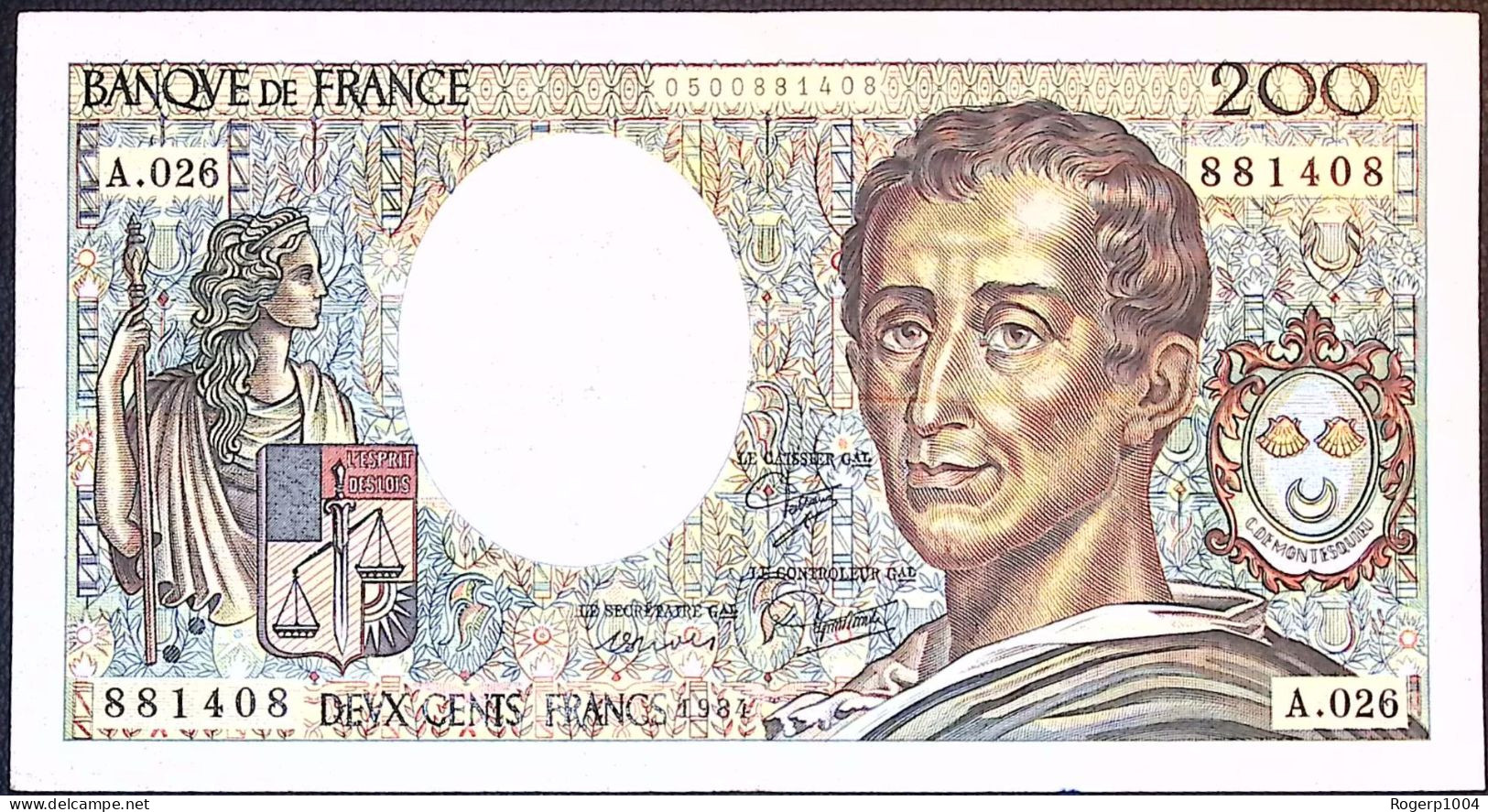 FRANCE * 200 Francs * Montesquieu * 1984 * Fay 70.07 * Etat/Grade TTB+/XF * - 200 F 1981-1994 ''Montesquieu''