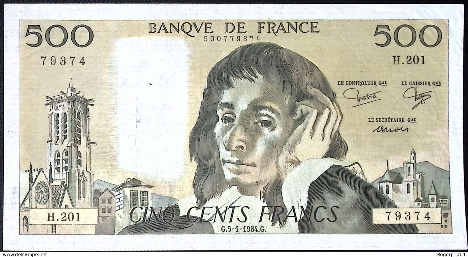 FRANCE * 500 Francs * Pascal * 05/01/1984 * Fay 71.30 * Etat/Grade TTB+/XF * - 500 F 1968-1993 ''Pascal''