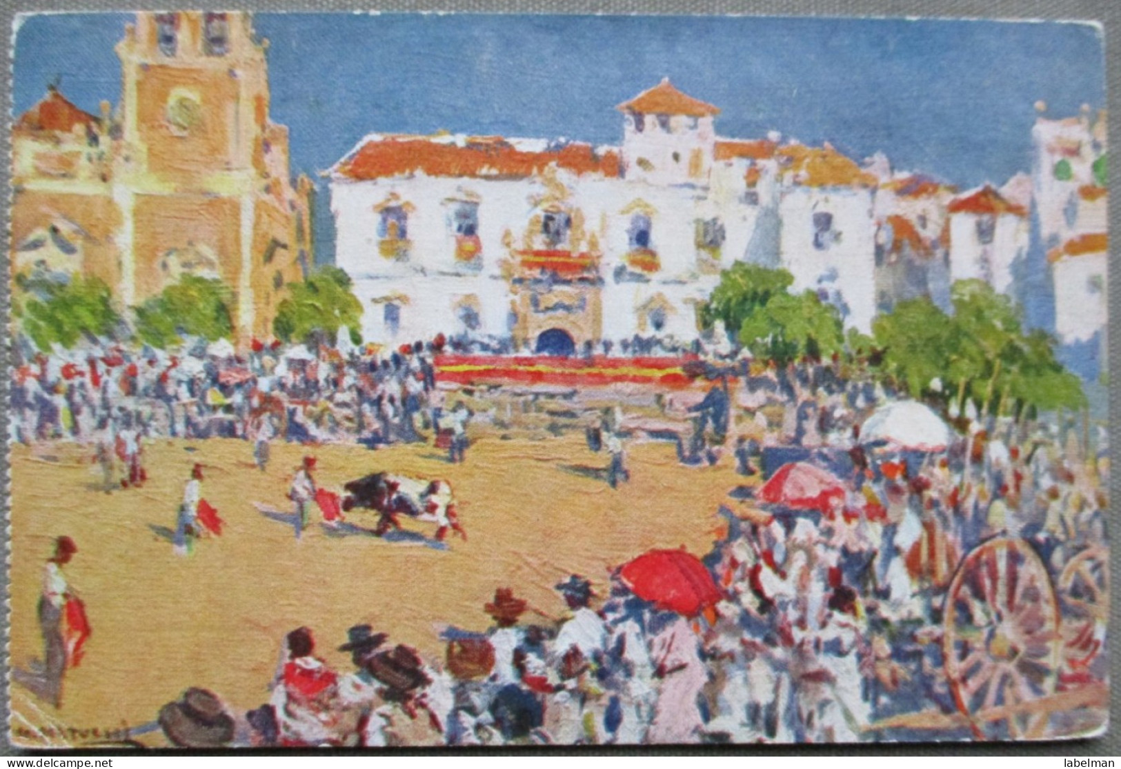 SPAIN SPAGNE CORRIDA DE TOROS BARCELONA POSTKARTE TARJETA POSTAL POSTCARD ANSICHTSKARTE CARTE POSTALE CARTOLINA - Segovia