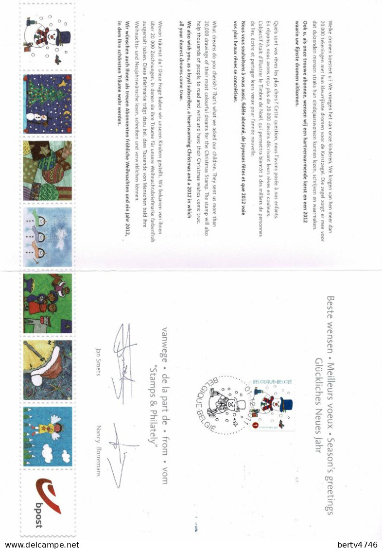 Belg. 2011 - 4192, Yv 4173 Op Wenskaart / Sur Carte Voeux Bpost (3 Scans) - Used Stamps