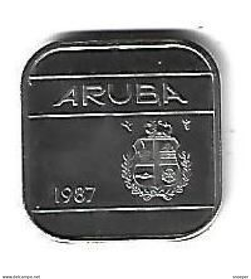 *Aruba 50 Cents  1987 Km 4   Bu - Aruba