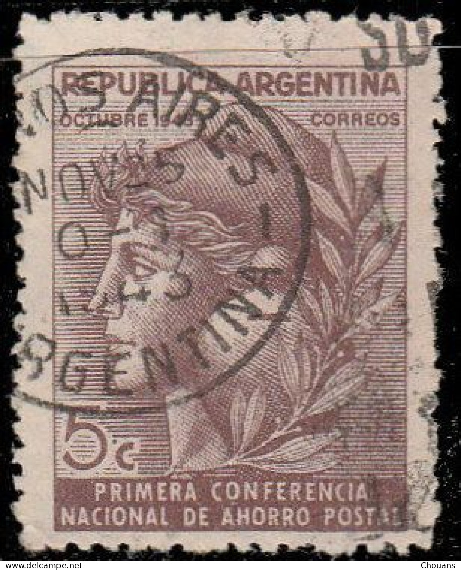Argentine 1943. ~ YT 429 - 1ère Conférence Epargne Postale - Usados