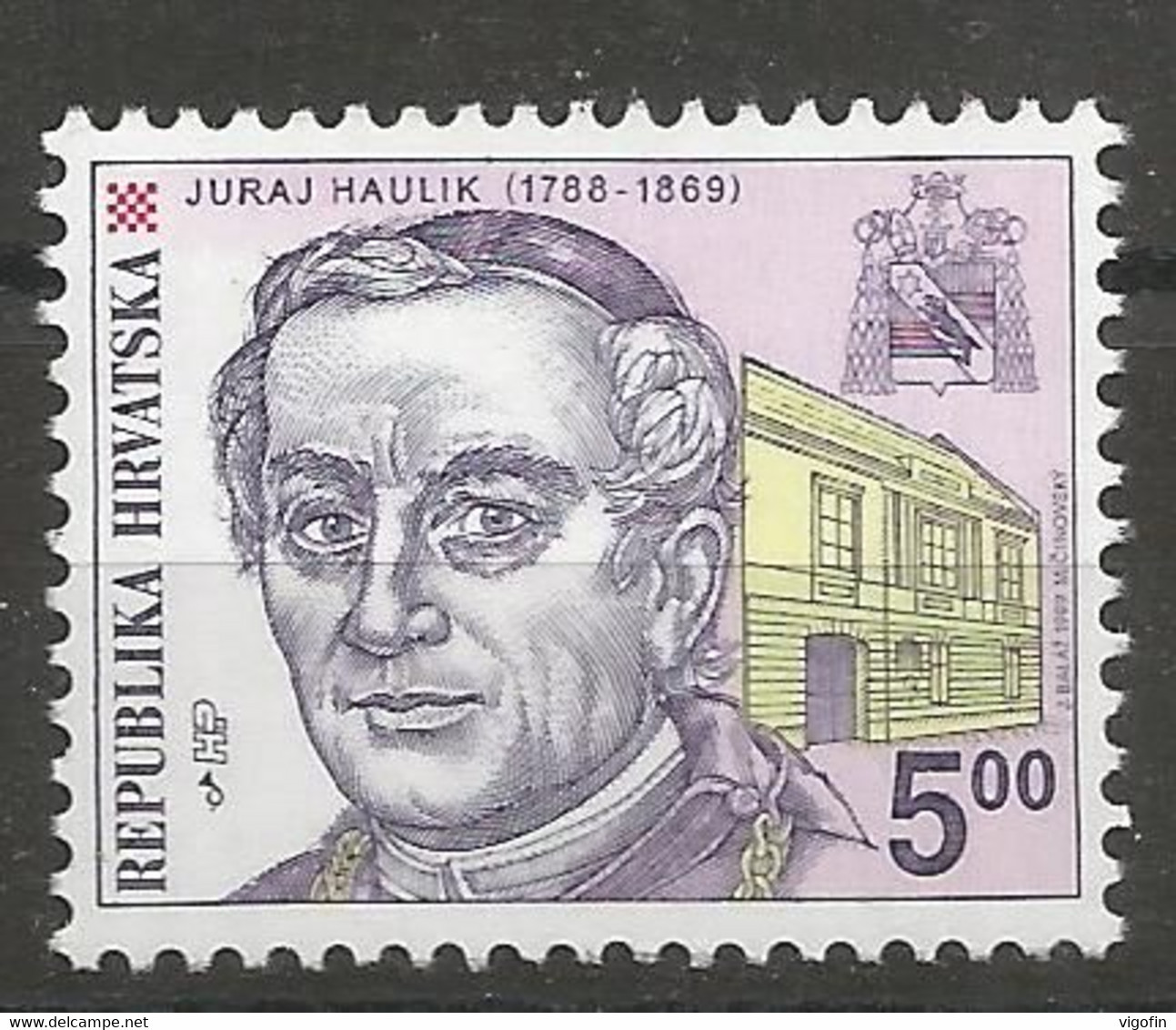 HR 1999-497 KARDINAL JURAJ HAULIK, CROATIA HRVATSKA, 1 X 1v, MNH - Croatie