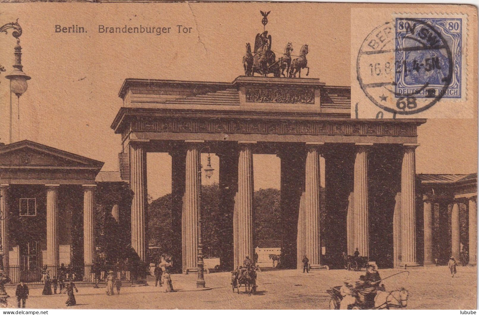 Berlin - Brandenburger Tor      1921 - Porta Di Brandeburgo