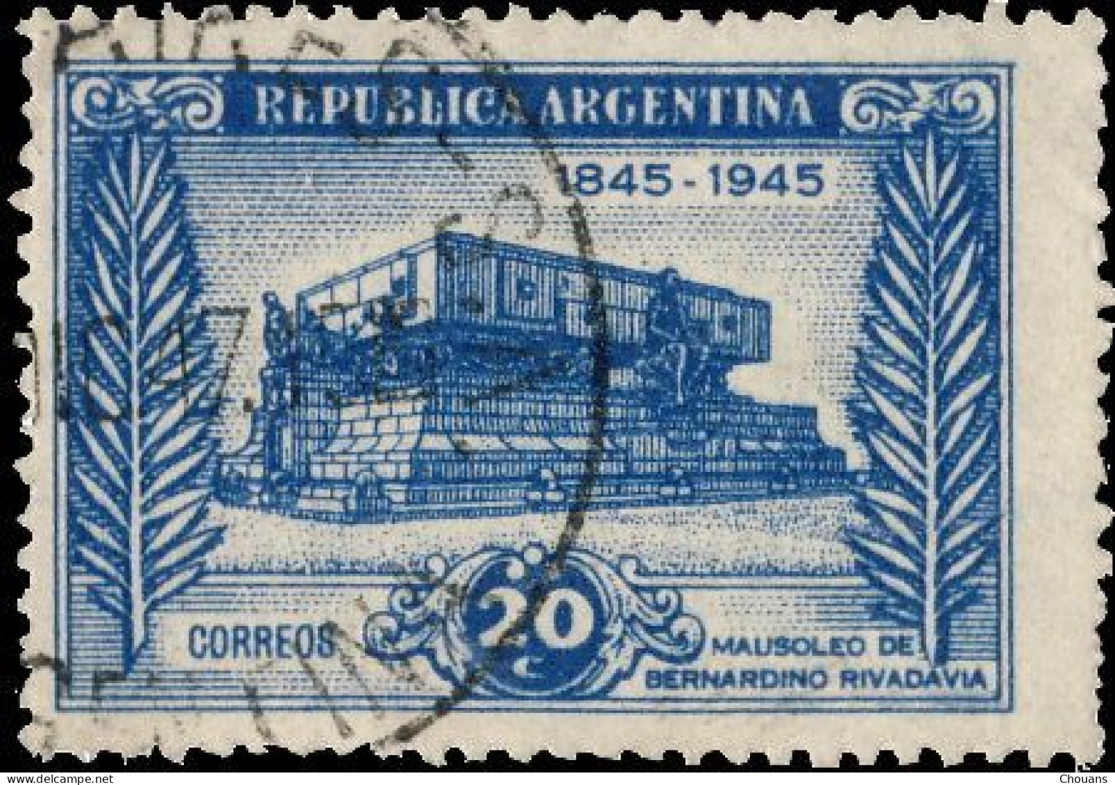 Argentine 1945. ~ YT 461  - Mausolée De Rivadavia - Usados