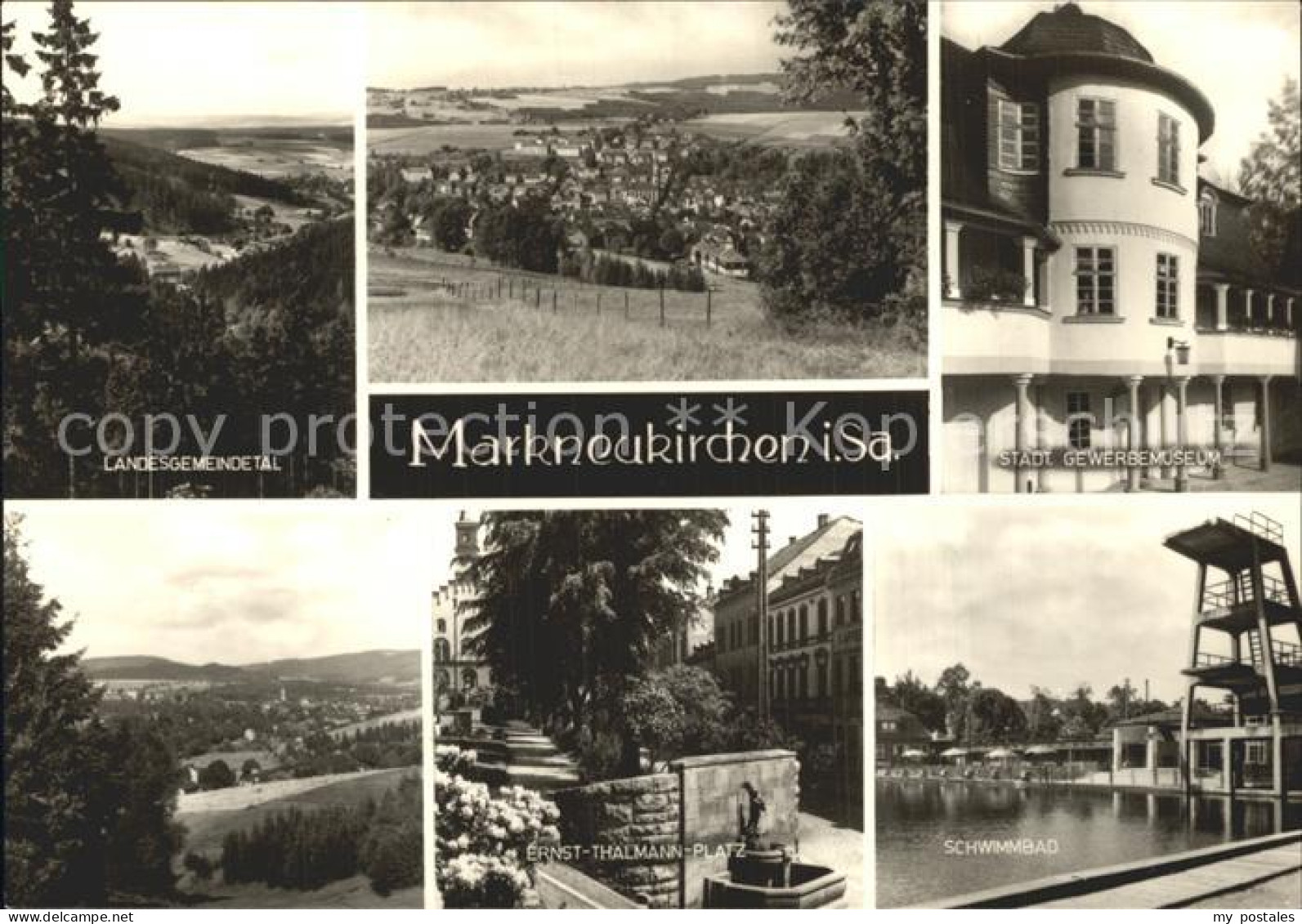 72341921 Markneukirchen Panorama Landesgemeindetal Museum Ernst Thaelmann Platz  - Markneukirchen