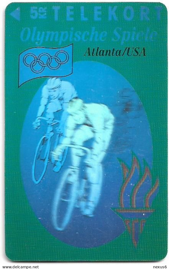 Denmark - TS - Olympic Games Hologram Cards - Cycling - TDTP005 - 08.1993, 5Kr, 11.000ex, Used - Dänemark