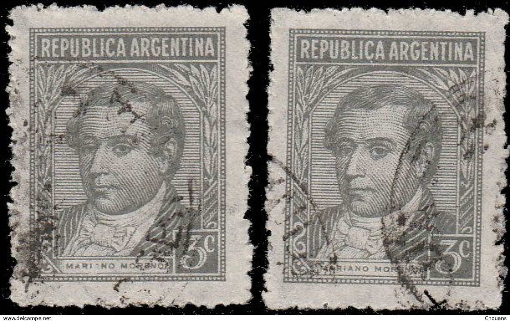 Argentine 1945. ~ YT 463 (par 3)  - 3 C. Moreno - Used Stamps