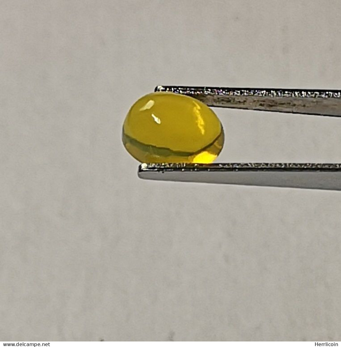 Opale Jaune/Commune Naturelle 0,83 Carat Du Ethiopie  | 7,4 X 5,8 X 4,2 Mm  | Cabochon Ovale - Opale