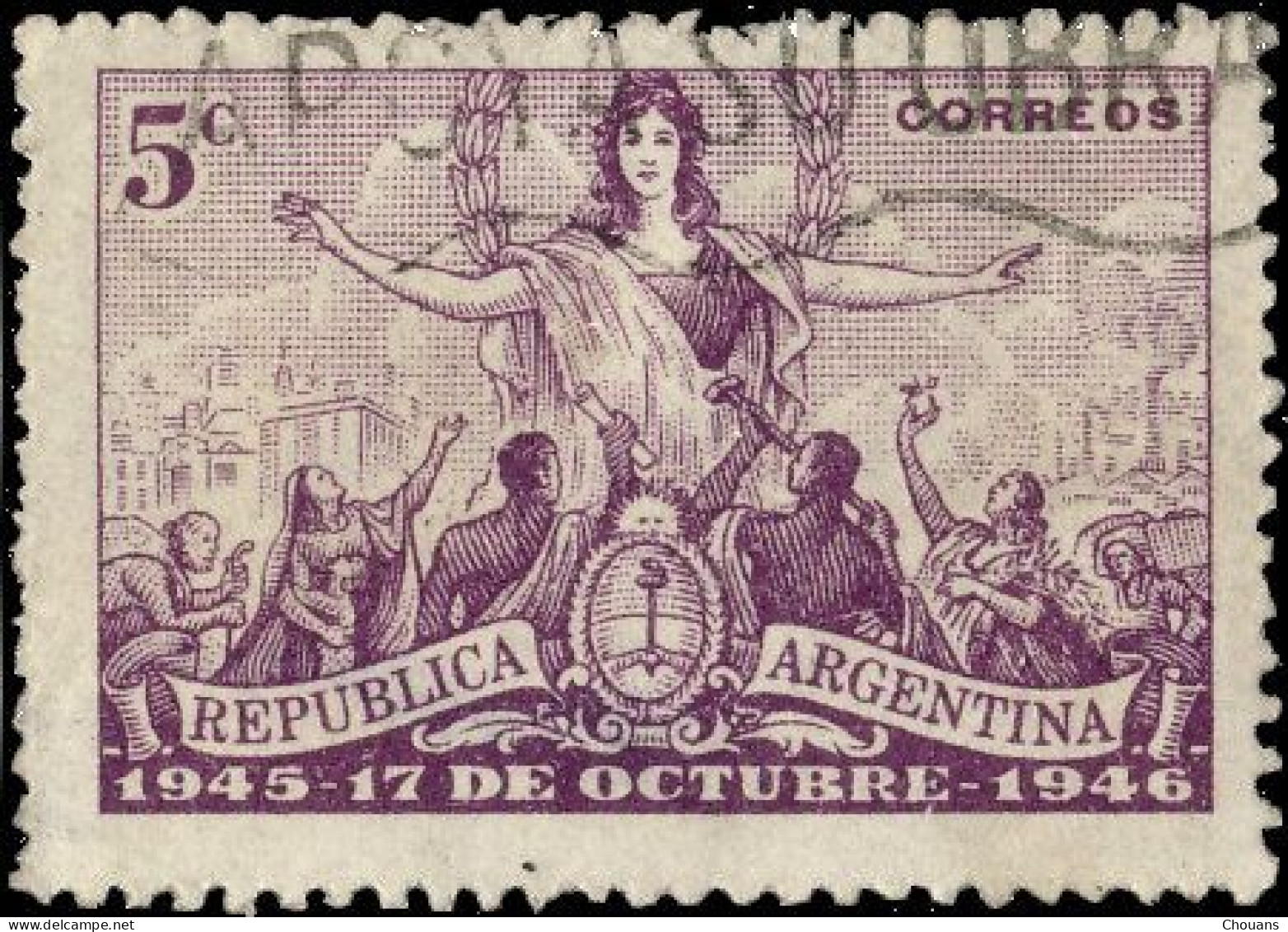 Argentine 1946. ~ YT 477 - "Argentina" - Usados