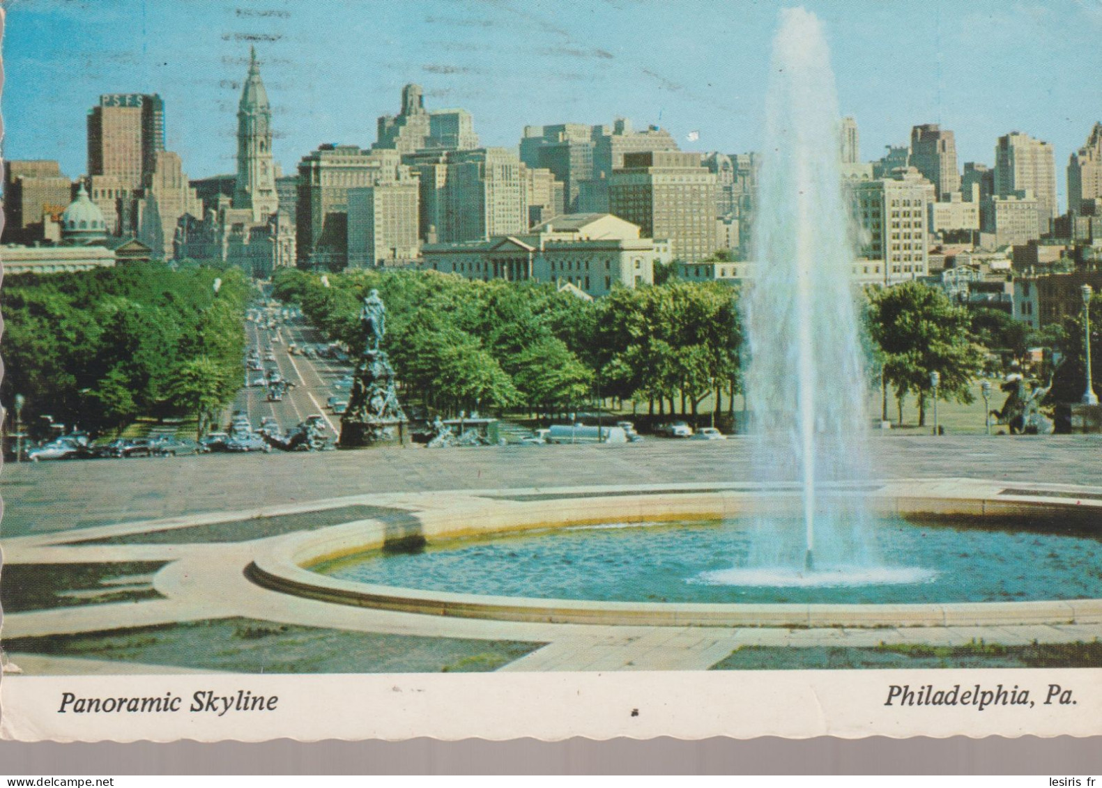 C.P. -  PHOTO - PANORAMIC SKYLINE AND BENJAMIN FRANKLIN PARK WAY - PHILADELPHIA - CHERRY HILL - Philadelphia