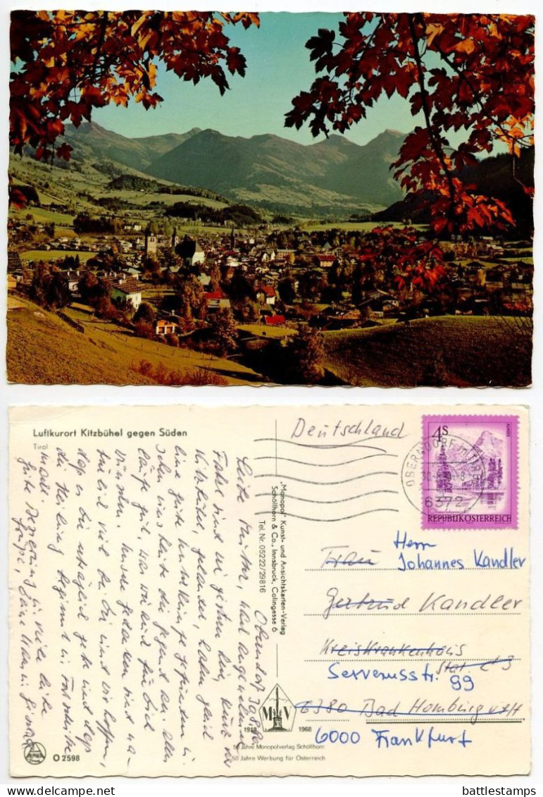 Austria 1980 Postcard Luftkurort Kitzbühel Gegen Süden; 4s. Almsee Stamp; Oberndorf In Tirol Cancel - Kitzbühel