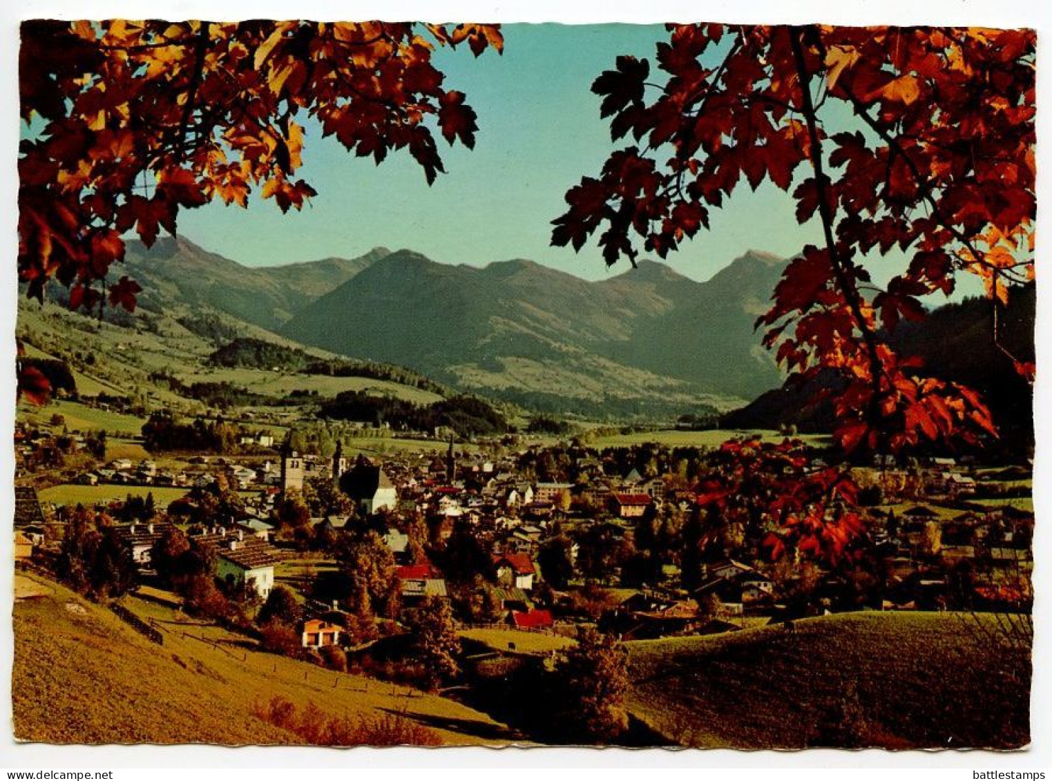 Austria 1980 Postcard Luftkurort Kitzbühel Gegen Süden; 4s. Almsee Stamp; Oberndorf In Tirol Cancel - Kitzbühel