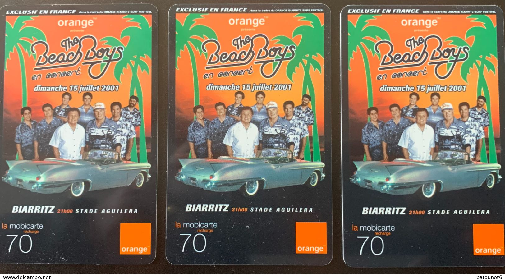 MBC 149  -  Biarritz  Beach Boys   -  70 Unités   -  1 Lot De 3 Cartes - Cellphone Cards (refills)
