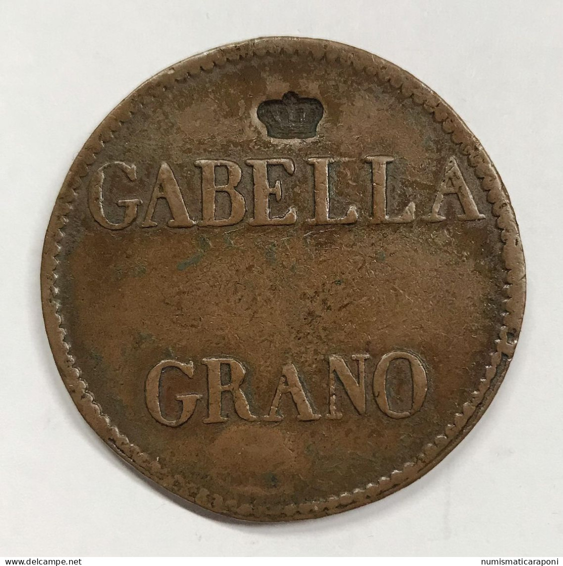 GABELLA GRANO Contromarca Corona. R/ GABELLA GRANO Contromarca Corona. Diametro Mm. 36. Peso Gr. 16,00. BB E.1397 - Notgeld