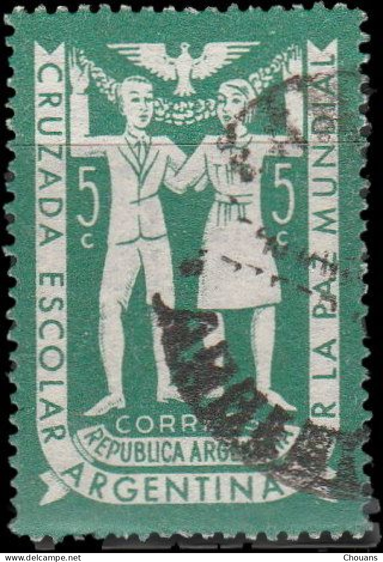 Argentine 1947. ~ YT 492 (par 2) - Croisade Scolaire Pour La Paix Mondiale - Used Stamps