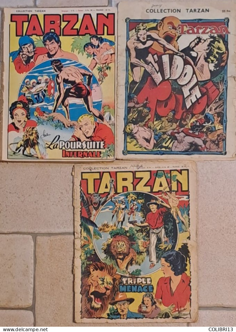 RECITS COMPLETS COLLECTION  TARZAN Reliure éditeur Incomplète Du N° 90 Au N°98 1952 9n°s HOGARTH + LUBBERS +2 N°s Cadeau - Loten Van Stripverhalen