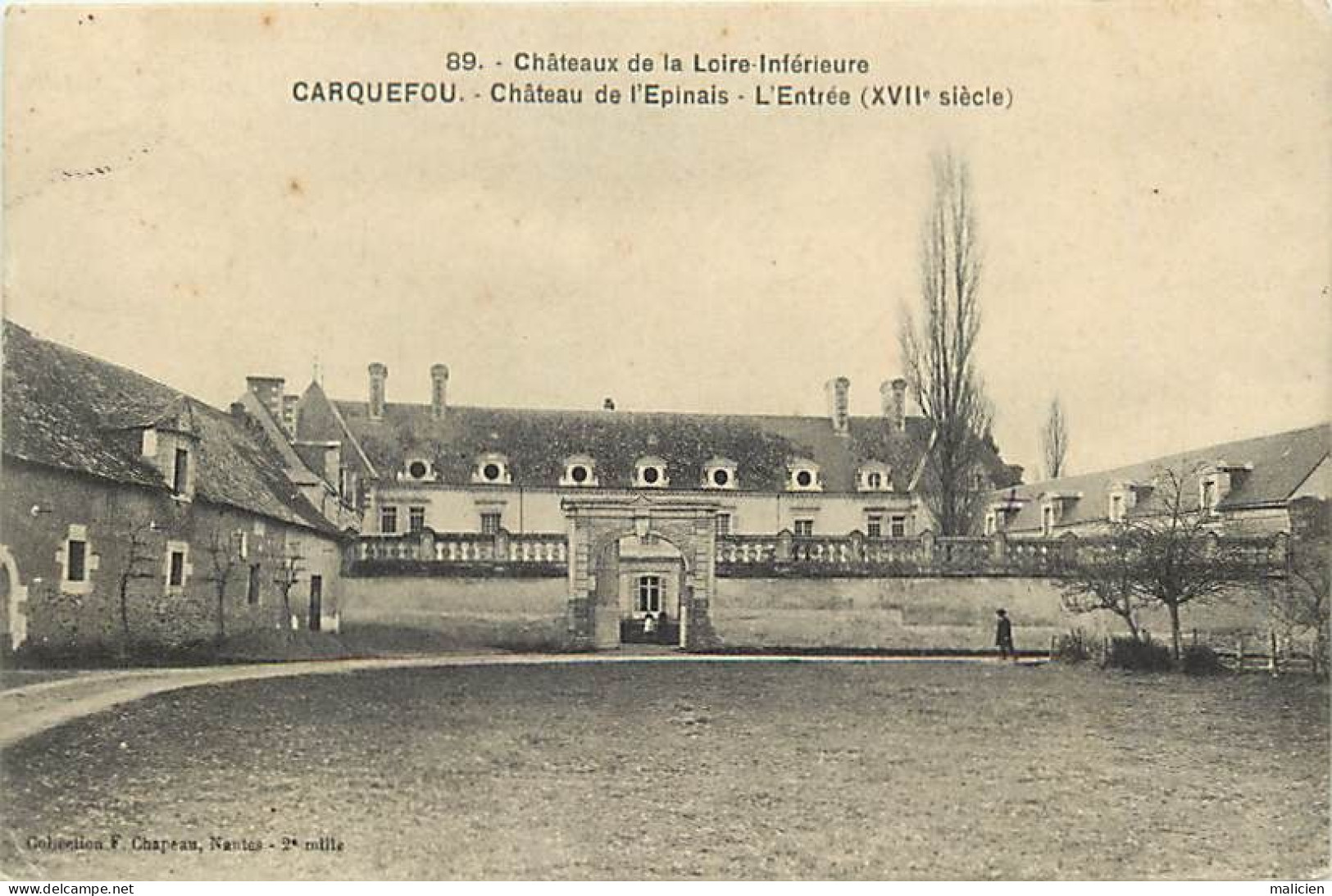 - Loire Atlantique -ref-C621- Carquefou - Château De L Epinais - L Entrée XVIIe Siècle - Châteaux - - Carquefou
