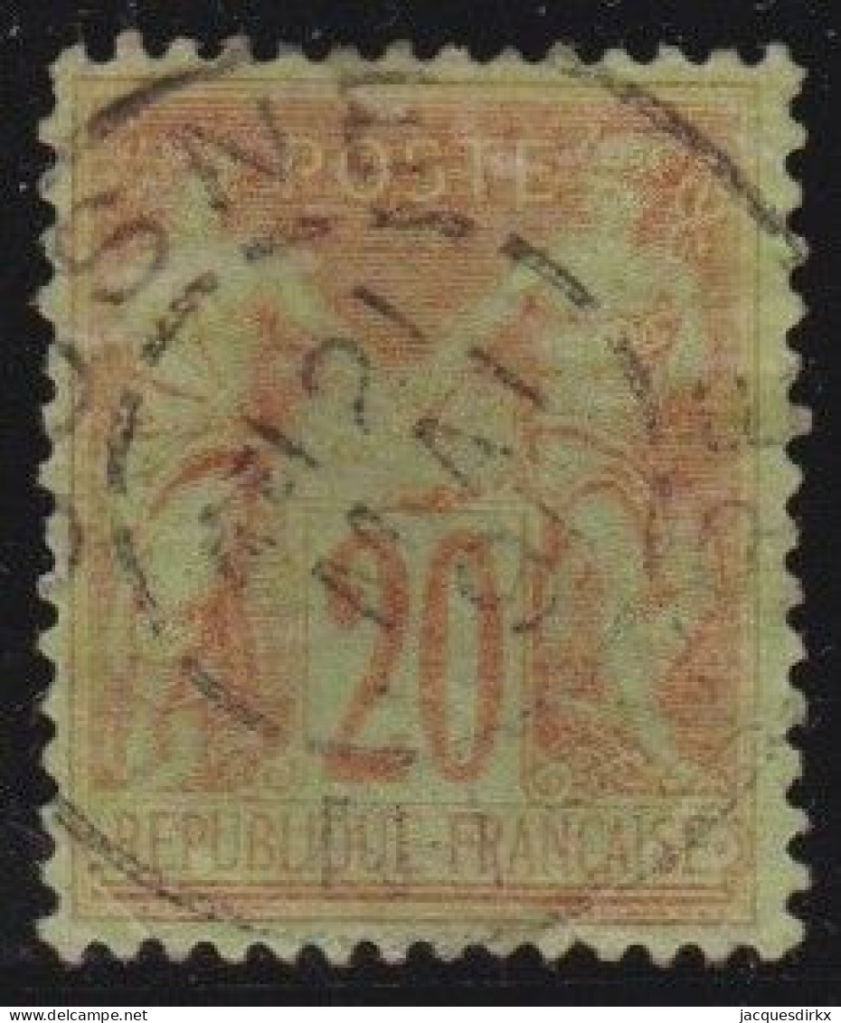 France  .  Y&T   .    96     .     O      .     Oblitéré - 1876-1898 Sage (Type II)