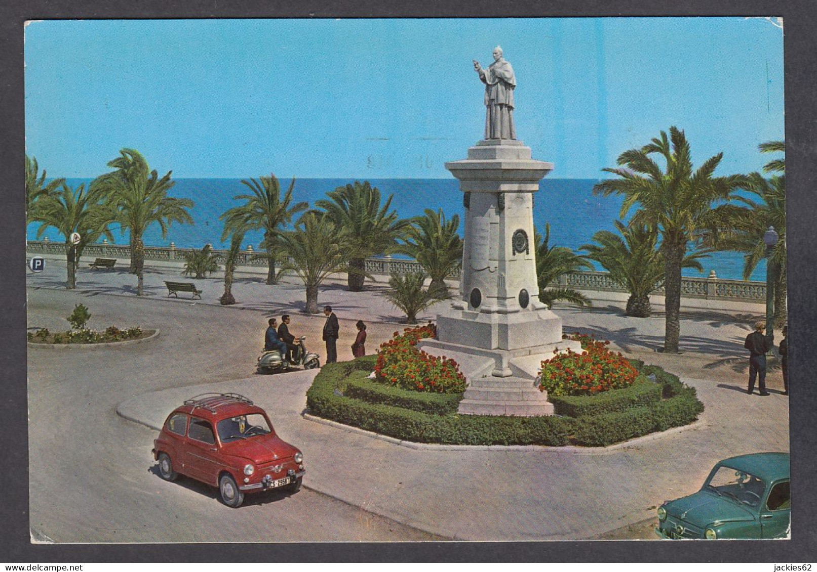 108503/ VINAROZ, Paseo Del Generalísimo Y Monumento A Costa Y Borras - Castellón