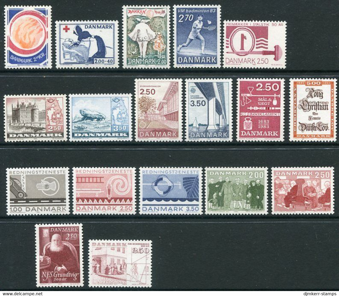 DENMARK 1983 Complete Commemorative Issues  MNH / **.  Between Michel 767-91 - Nuevos